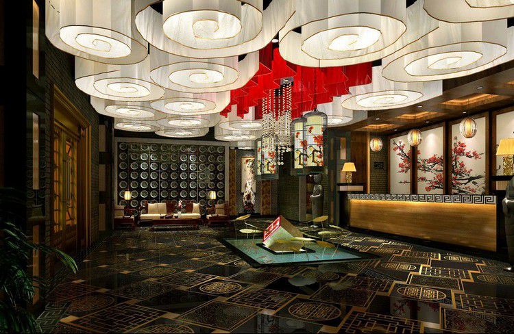 中式懷舊風(fēng)酒店裝修效果圖